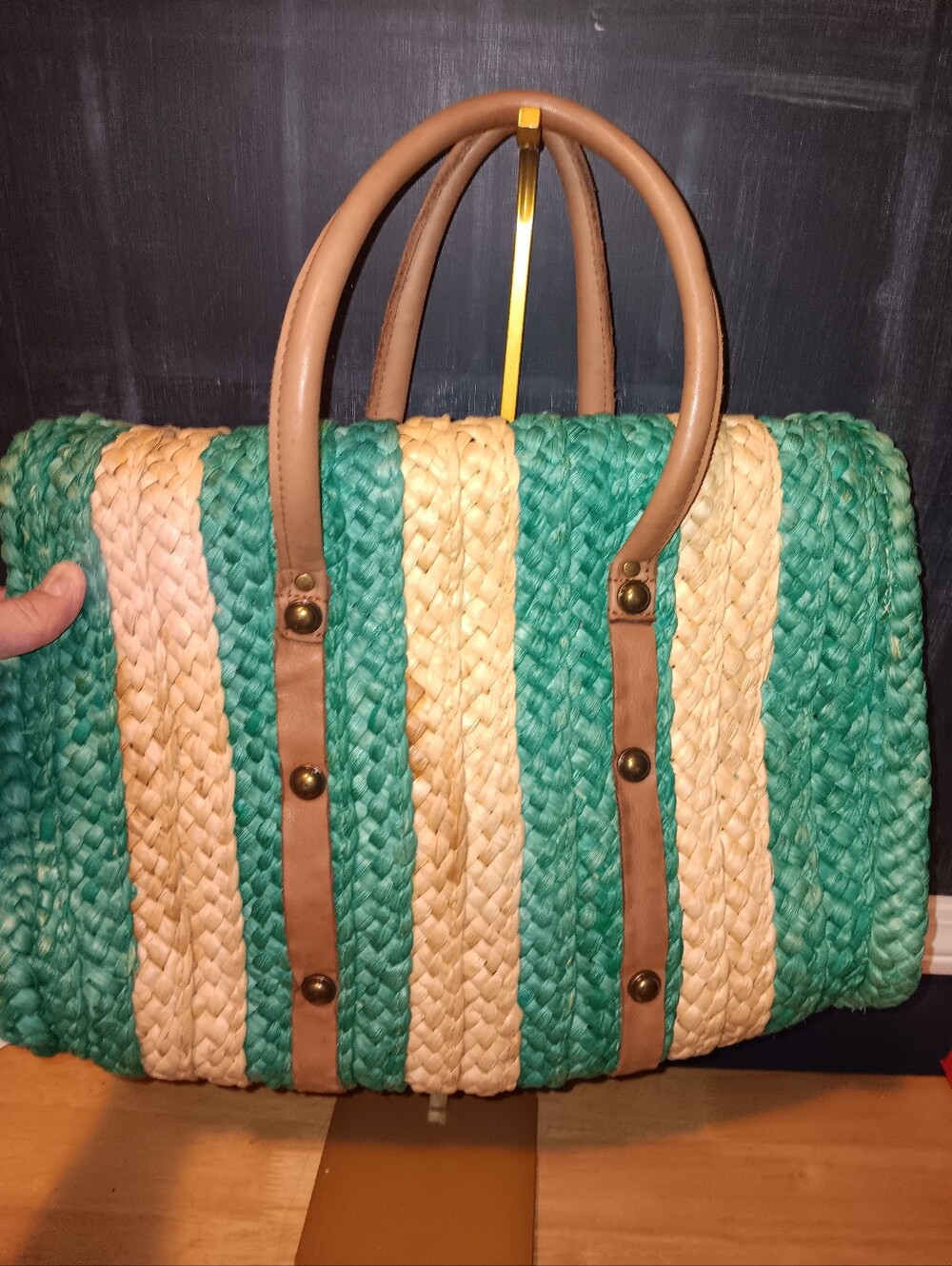 Anthropologie Pilcro & The Letterpress Rattan Tote Bag - Picture 2 of 4